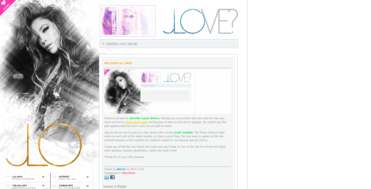 Welcome All Back to J-Lo.org